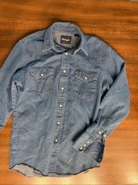 Wrangler Denim Western Shirt - Blue